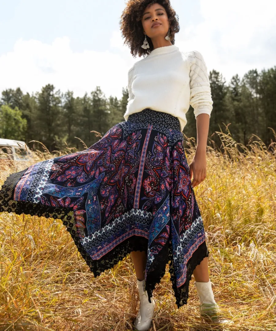 boho_babe_hanky_hem_skirt_2.webp Joe Browns Skirts<Boho Babe Hanky Hem Skirt