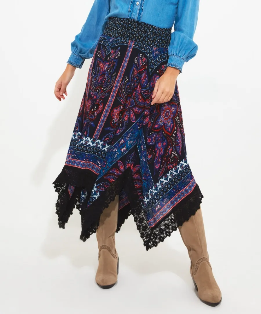 boho_babe_hanky_hem_skirt_3.webp Joe Browns Skirts<Boho Babe Hanky Hem Skirt