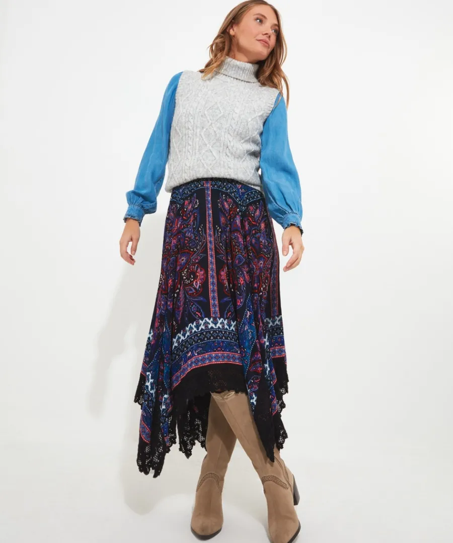 boho_babe_hanky_hem_skirt_6.webp Joe Browns Skirts<Boho Babe Hanky Hem Skirt