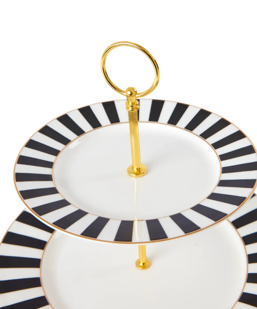 bombay_duck_sophisticated_stripe_cake_stand_2.webp Joe Browns Tableware & Dining<Bombay Duck Sophisticated Stripe Cake Stand