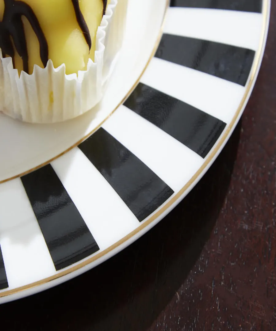 bombay_duck_sophisticated_stripe_tea_plates_2.webp Joe Browns Tableware & Dining<Bombay Duck Sophisticated Stripe Tea Plates