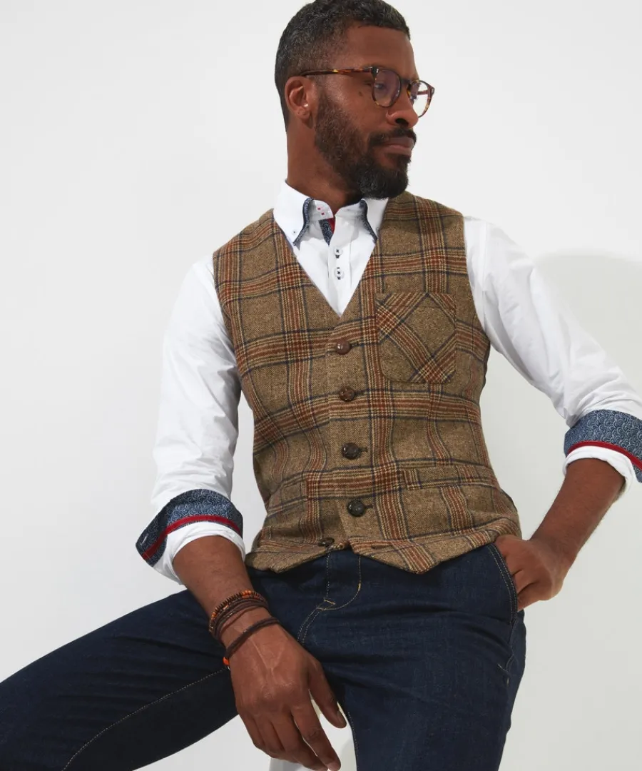 charming_check_waistcoat_3-1.webp Joe Browns Coats & Jackets<Charming Check Waistcoat