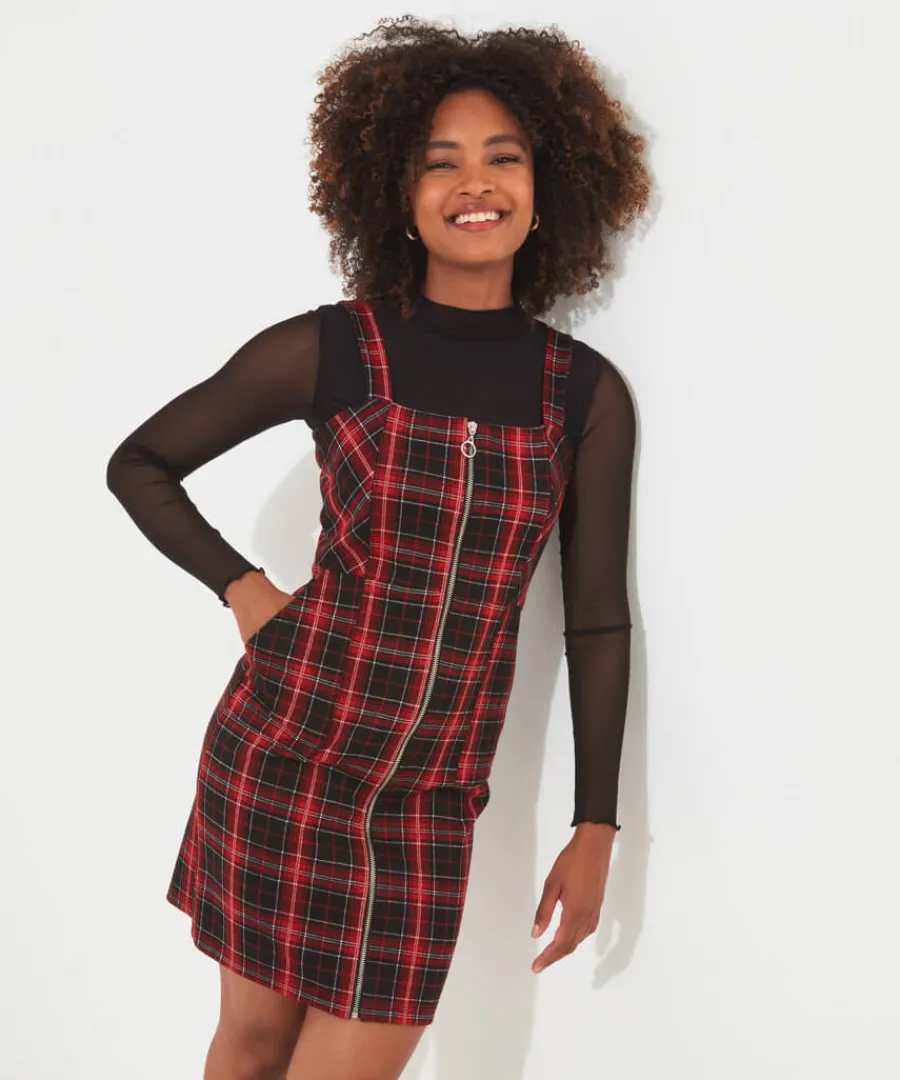 check_it_out_zip_up_dress_3.webp Joe Browns Dresses<Check It Out Zip Up Dress