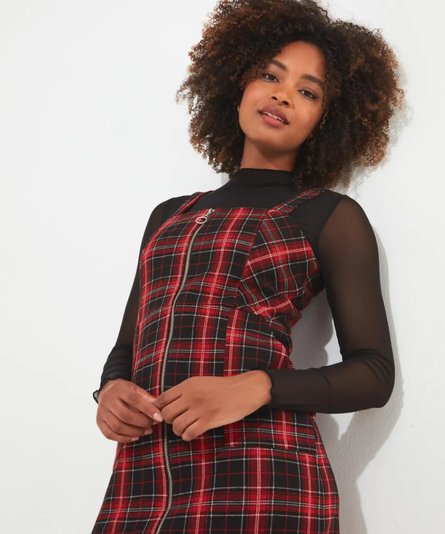check_it_out_zip_up_dress_5.webp Joe Browns Dresses<Check It Out Zip Up Dress
