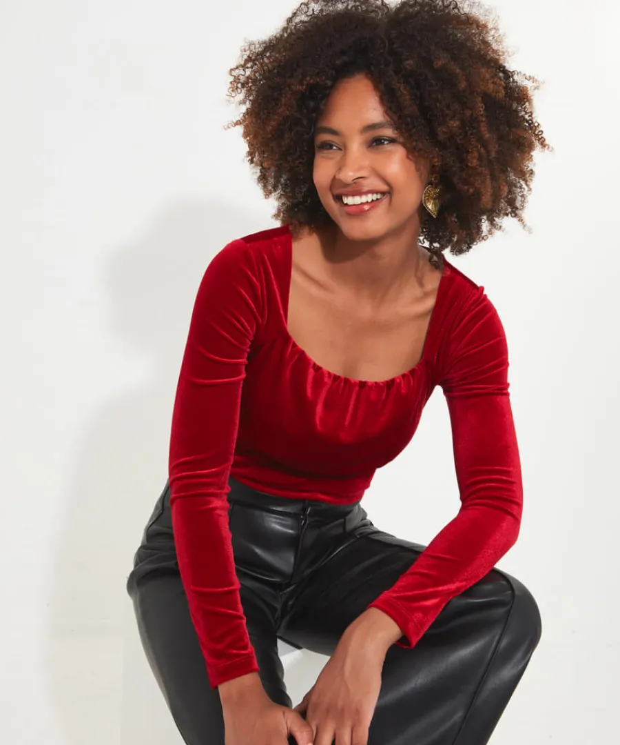 christa_velour_top_2.webp Joe Browns Tops& Tunics & Shirts<Christa Velour Top