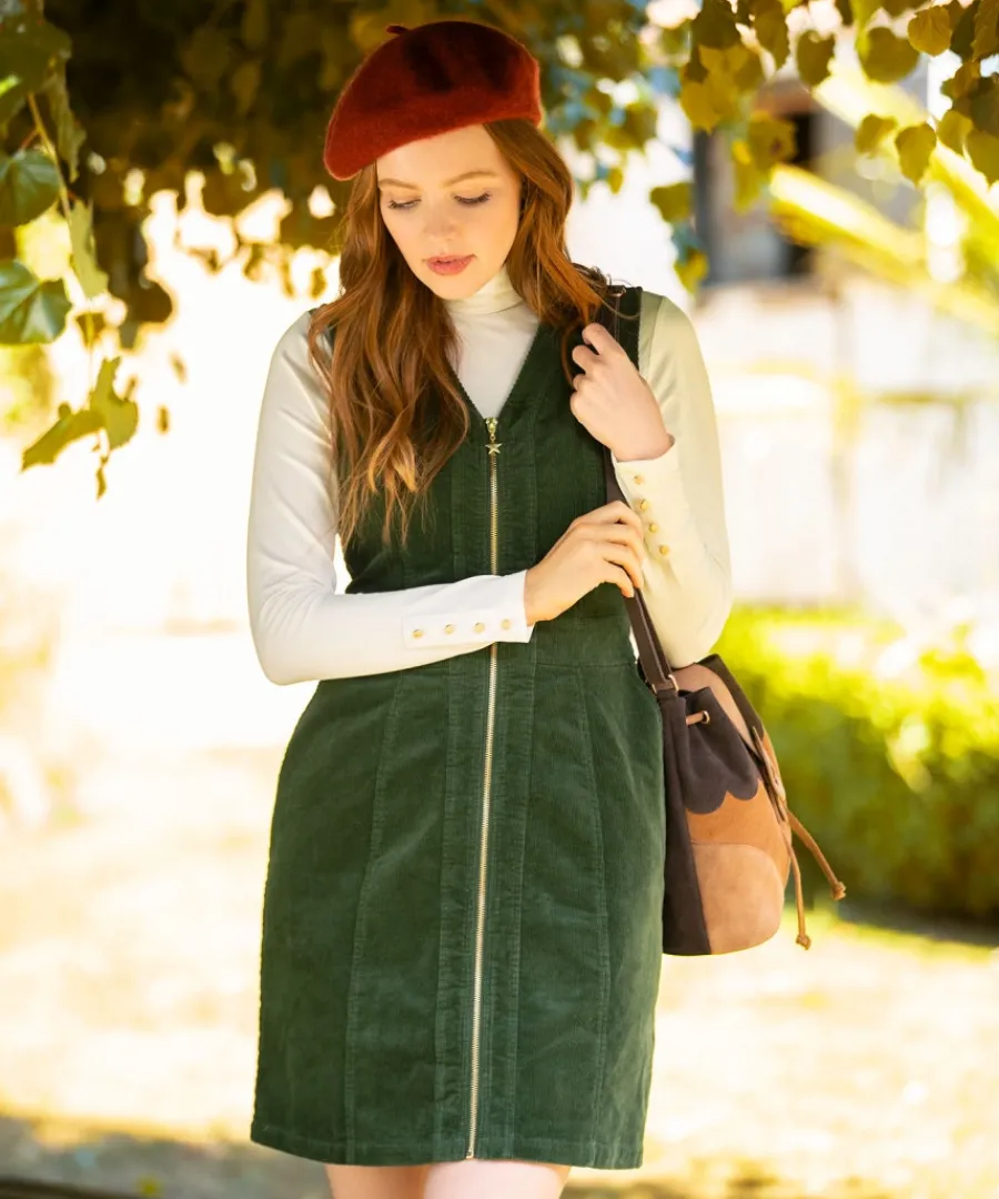 confident_cord_pinafore_dress_2.webp Joe Browns Dresses<Confident Cord Pinafore Dress
