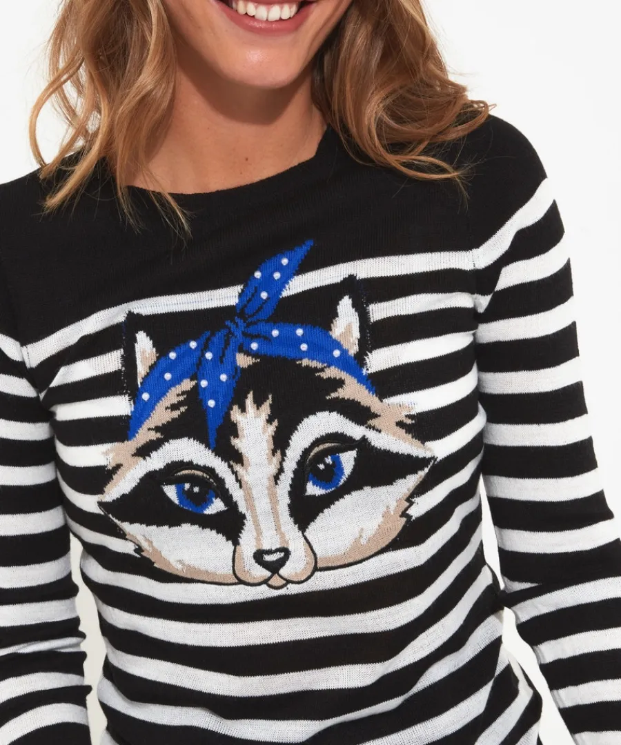 curiously_cute_raccoon_jumper_4.webp Joe Browns Knitwear & Cardigans<Curiously Cute Raccoon Jumper