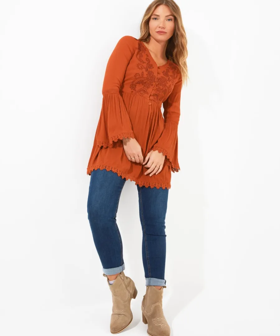 ever_so_pretty_embroidered_tunic_top_2.webp Joe Browns Tops& Tunics & Shirts<Ever So Pretty Embroidered Tunic Top
