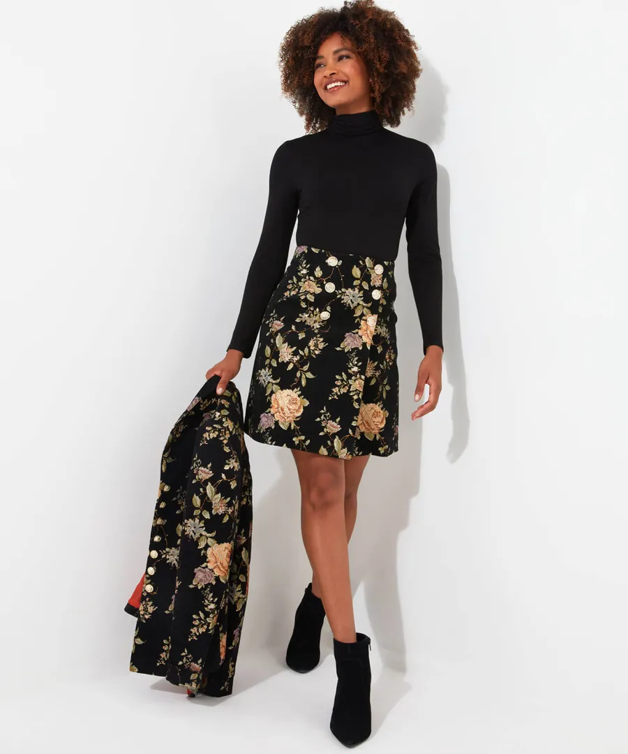fabulous_floral_skirt_2.webp Joe Browns Skirts<Fabulous Floral Skirt