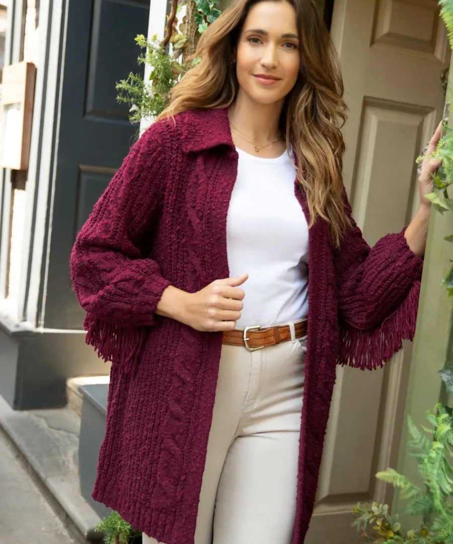 fabulously_fringed_cardigan_2.webp Joe Browns Knitwear & Cardigans<Fabulously Fringed Cardigan