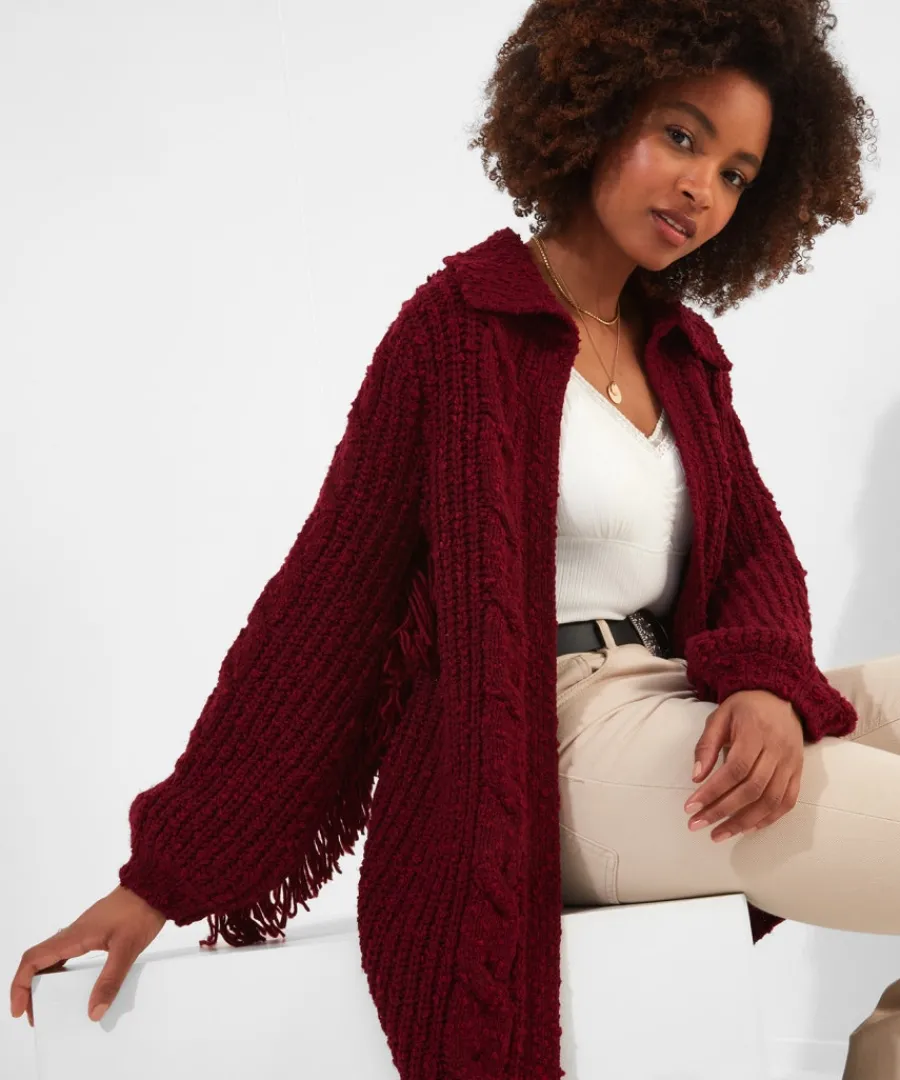 fabulously_fringed_cardigan_3.webp Joe Browns Knitwear & Cardigans<Fabulously Fringed Cardigan