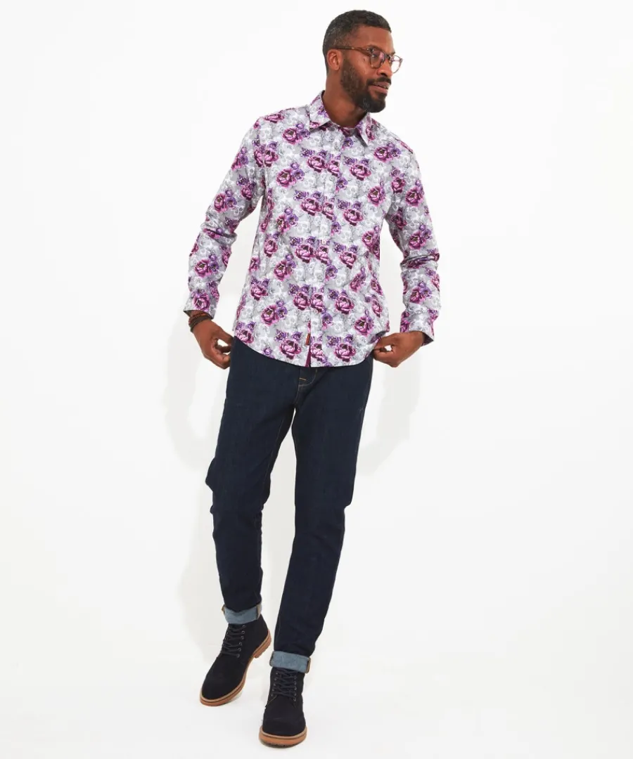 faded_floral_skull_shirt_2.webp Joe Browns Shirts<Faded Floral Skull Shirt
