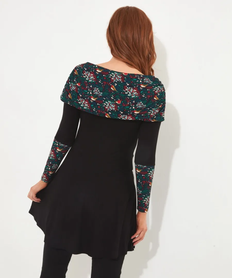 festive_bardot_tunic_3.webp Joe Browns Dresses<Festive Bardot Tunic