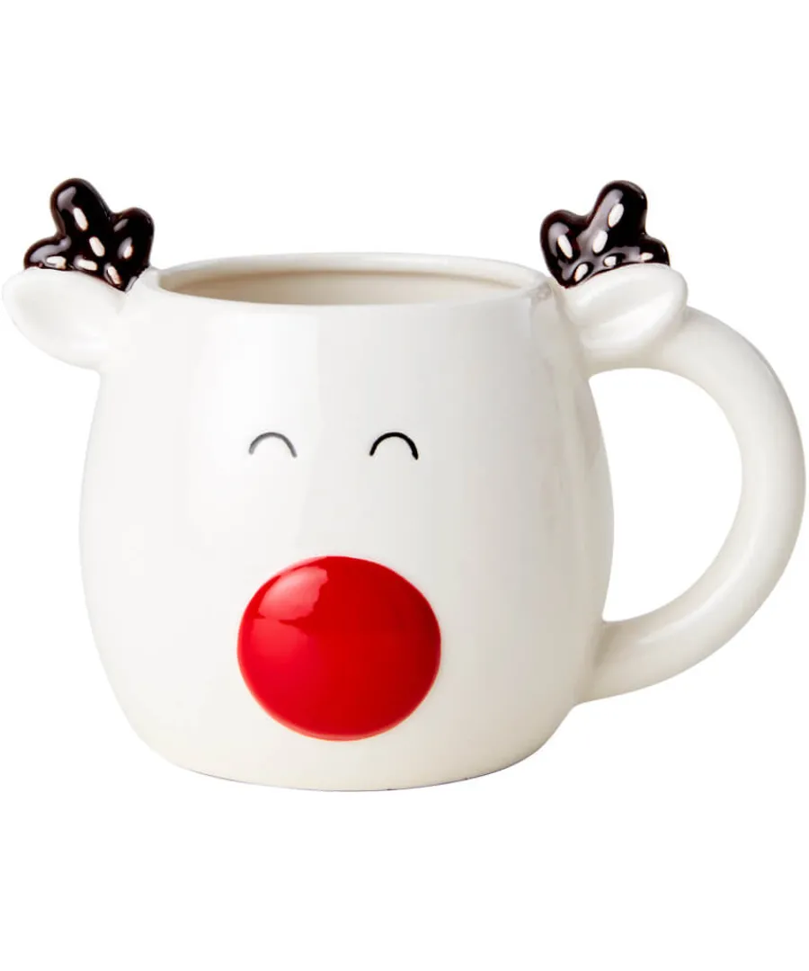 festive_white_reindeer_mug_1.webp Joe Browns Christmas Decorations<Festive White Reindeer Mug