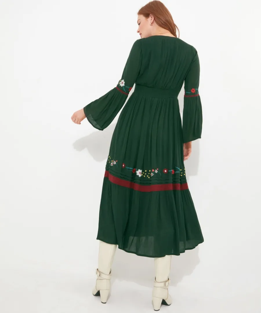 folky_floral_embroidered_dress_3.webp Joe Browns Dresses<Folky Floral Embroidered Dress