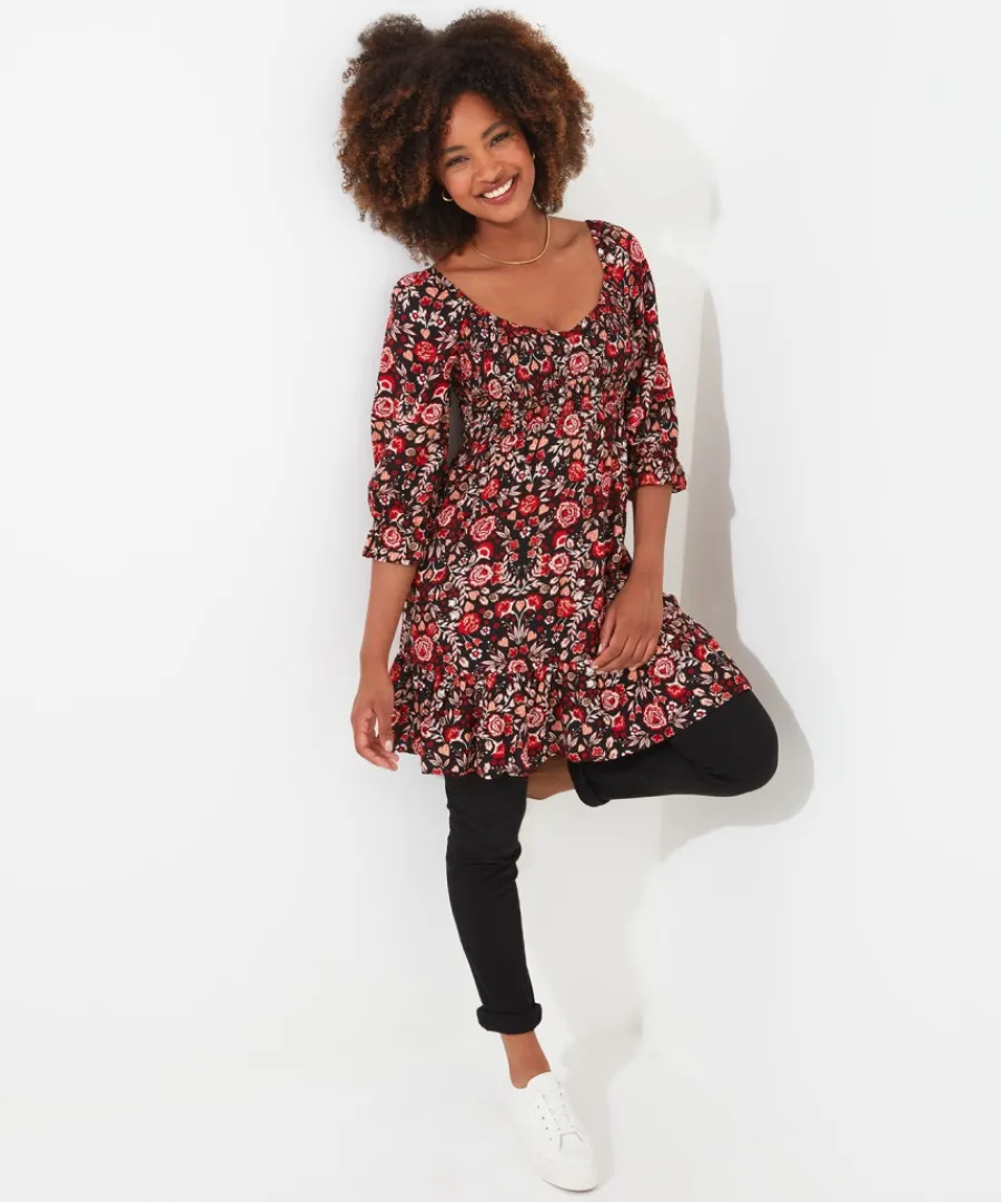 folky_floral_tunic_dress_2.webp Joe Browns Tops& Tunics & Shirts<Folky Floral Tunic Dress