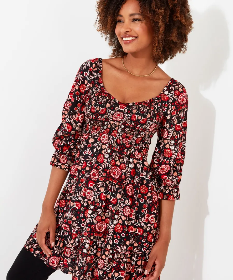 folky_floral_tunic_dress_4.webp Joe Browns Tops& Tunics & Shirts<Folky Floral Tunic Dress