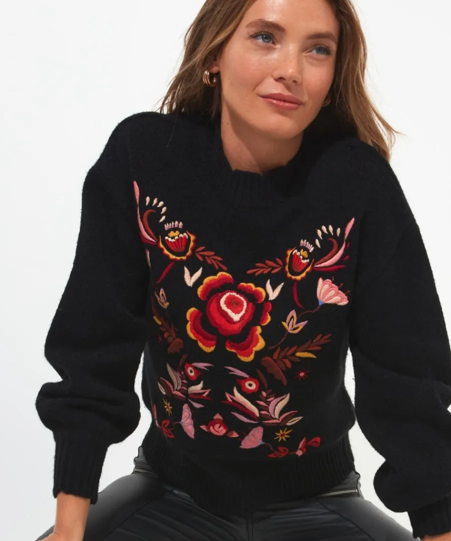 glorious_embroidered_jumper_4.webp Joe Browns Knitwear & Cardigans<Glorious Embroidered Jumper