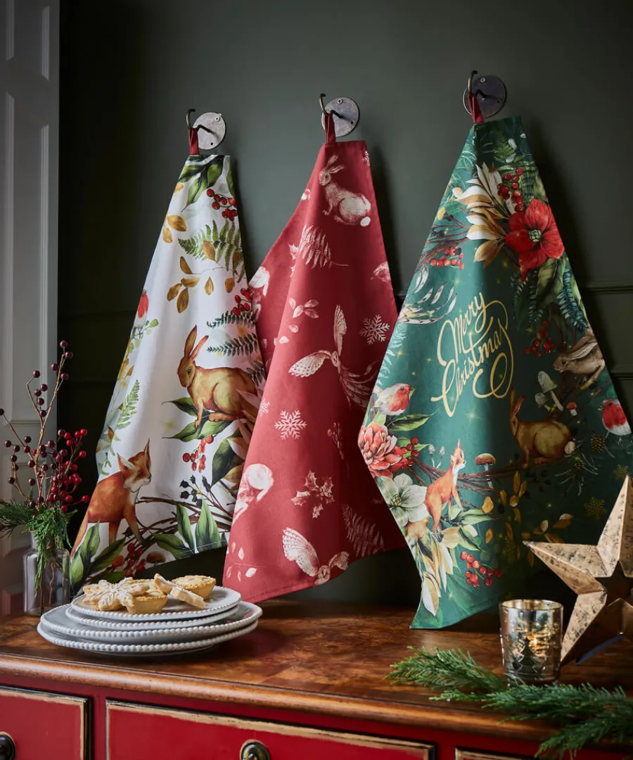 Joe Browns Gifts<Jolly Forest Christmas Teatowels