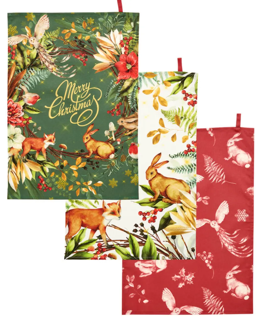 Joe Browns Gifts<Jolly Forest Christmas Teatowels