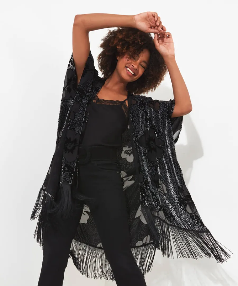 Joe Browns Gifts<Lara Burn Out Tassel Kimono