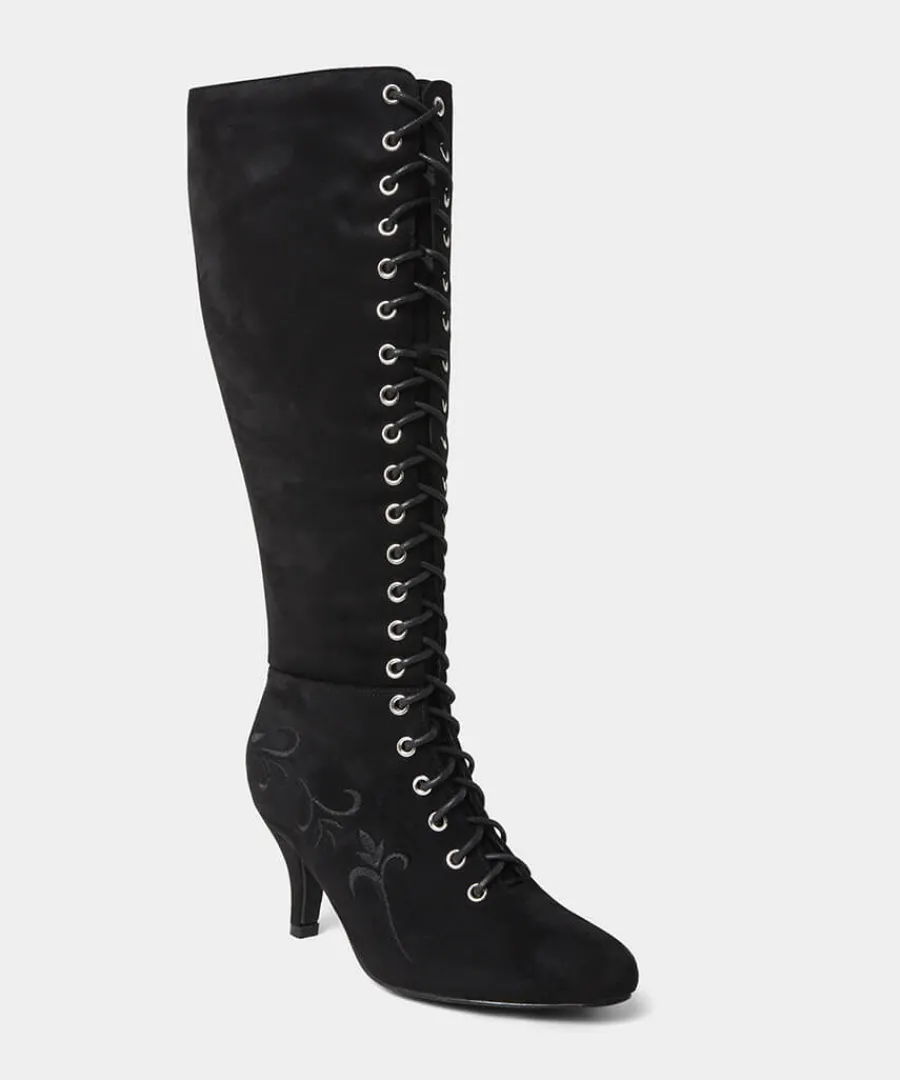 layla_lace_up_embroidered_boots_3.webp Joe Browns Boots & Shoes<Layla Lace Up Embroidered Boots
