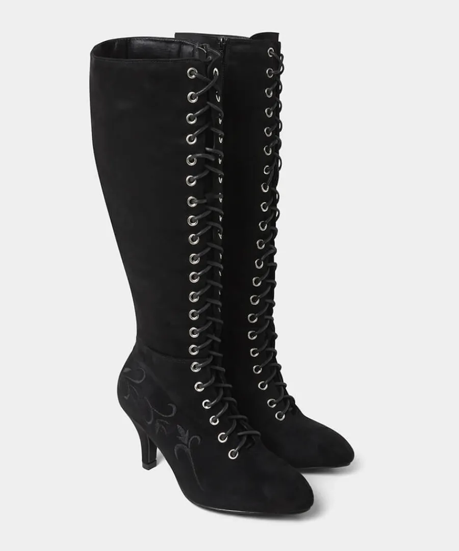 layla_lace_up_embroidered_boots_4.webp Joe Browns Boots & Shoes<Layla Lace Up Embroidered Boots