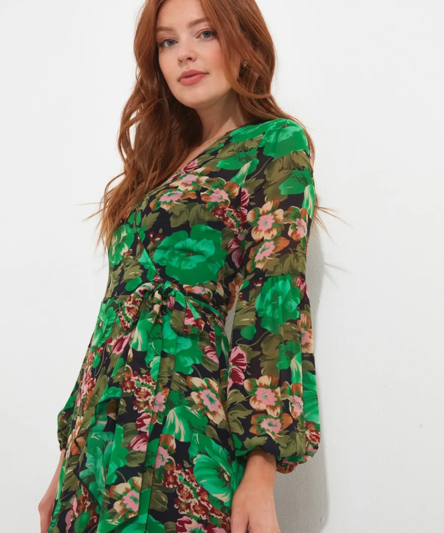 lily_printed_wrap_dress_3.webp Joe Browns Dresses<Lily Printed Wrap Dress