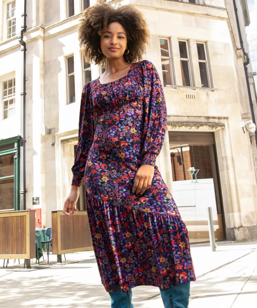 lola_floral_jersey_dress_2.webp Joe Browns Dresses<Lola Floral Jersey Dress