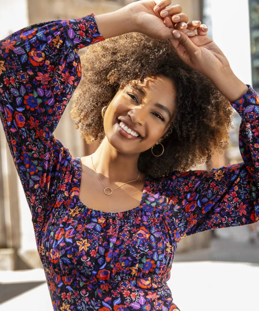 lola_floral_jersey_dress_6.webp Joe Browns Dresses<Lola Floral Jersey Dress