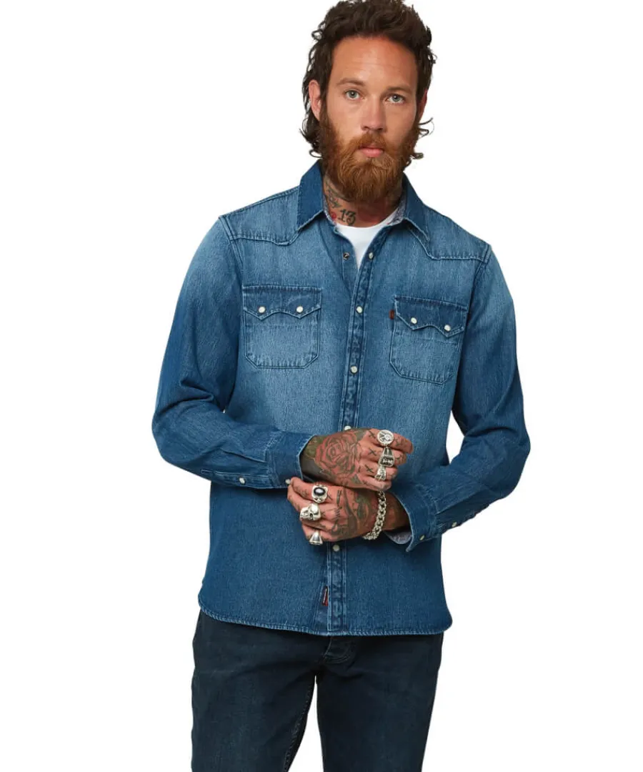 loved_and_lived_in_denim_shirt_3.webp Joe Browns Shirts<Loved And Lived In Denim Shirt