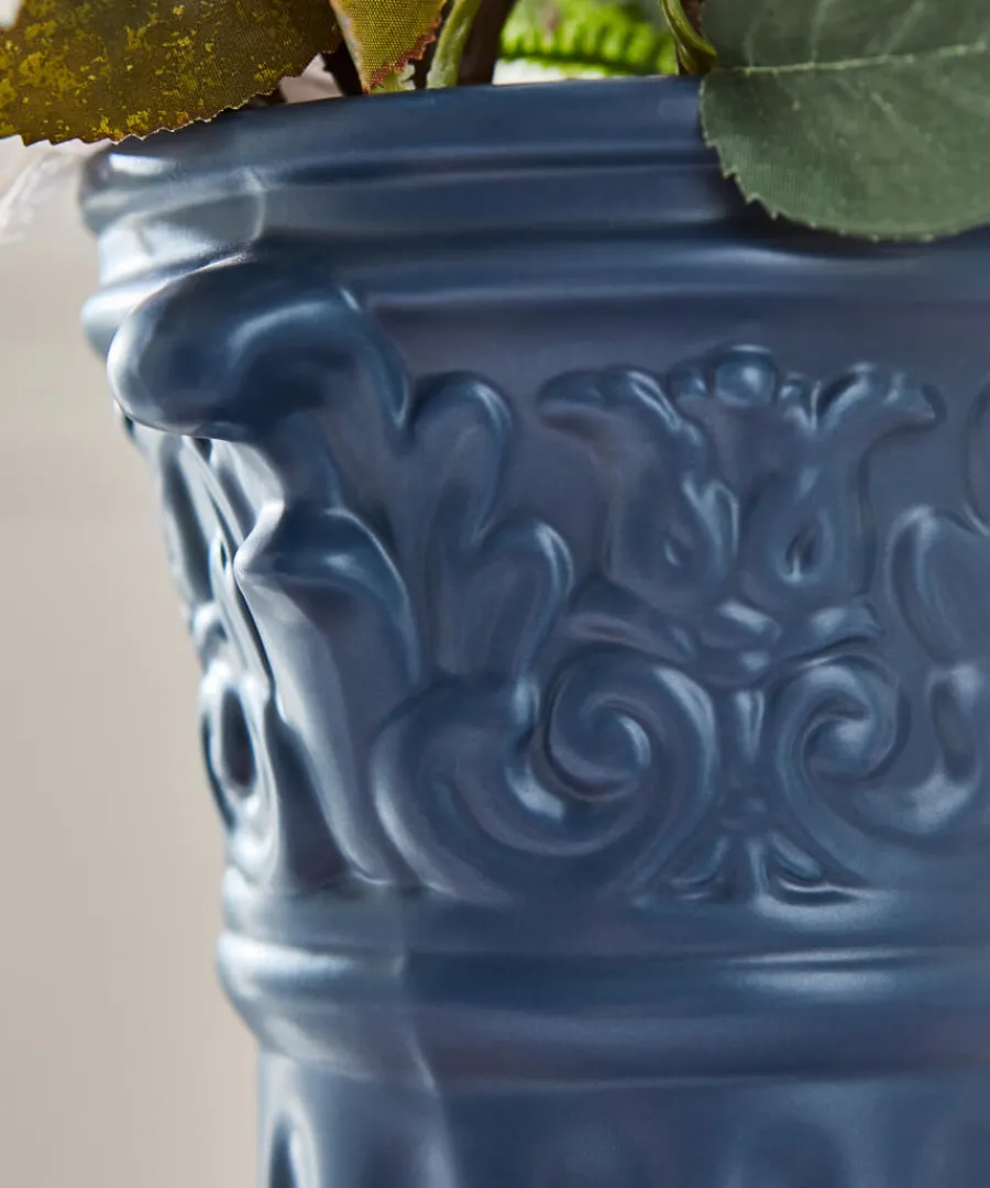 nouveau_navy_grecian_vase_3.webp Joe Browns Home Accessories<Nouveau Navy Grecian Vase
