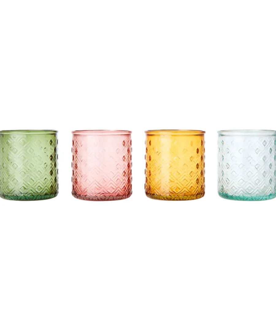 pack_of__recycled_glass_tealight_holders_1.webp Joe Browns Gifts<Pack Of 4 Recycled Glass Tealight Holders
