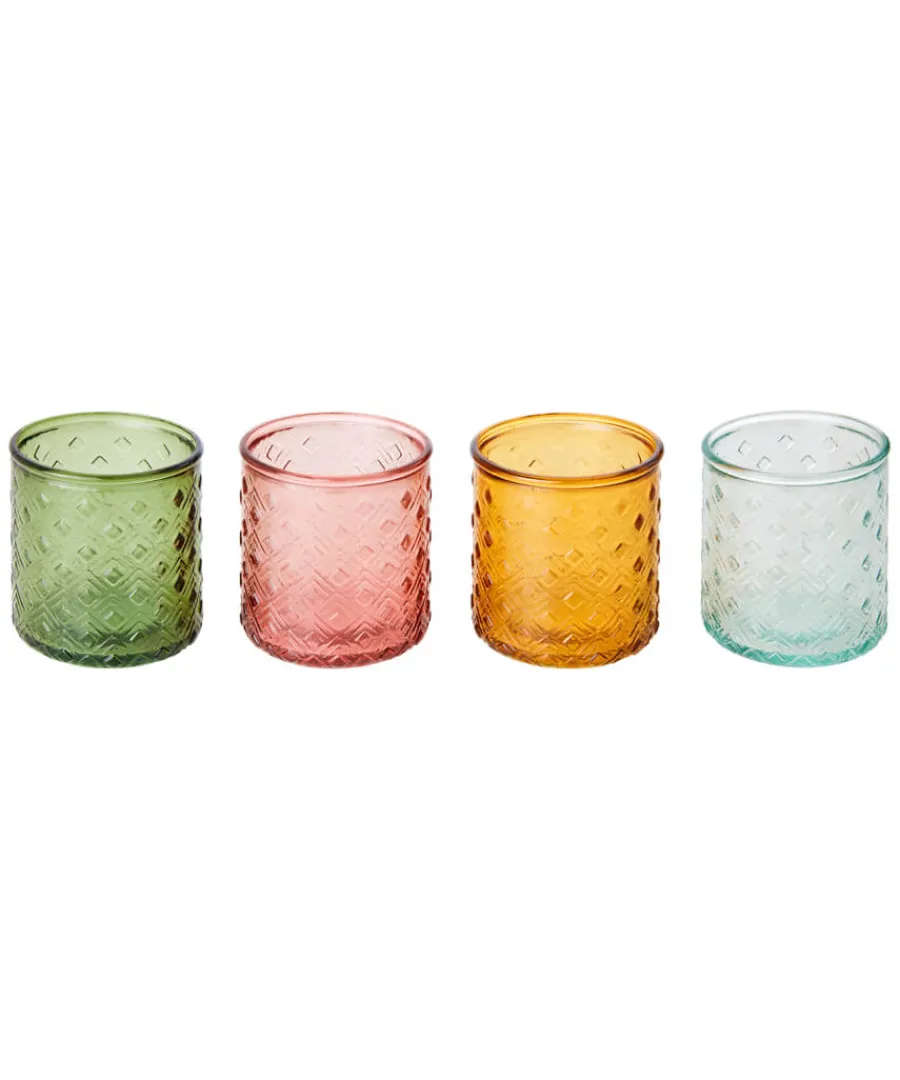 pack_of__recycled_glass_tealight_holders_2.webp Joe Browns Gifts<Pack Of 4 Recycled Glass Tealight Holders