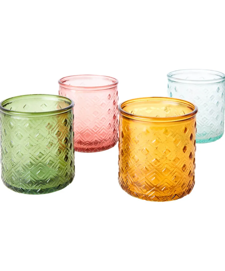 pack_of__recycled_glass_tealight_holders_4.webp Joe Browns Gifts<Pack Of 4 Recycled Glass Tealight Holders