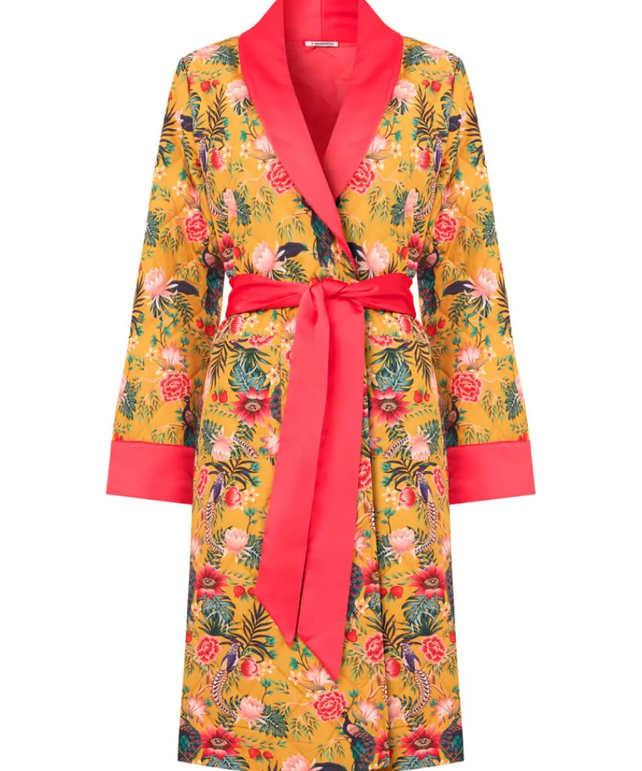 peacock_print_dressing_gown_1.webp Joe Browns Gifts<Peacock Print Dressing Gown