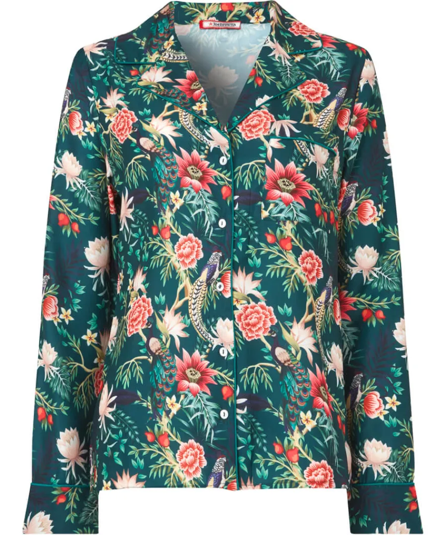 peacock_print_pyjama_top_1.webp Joe Browns Gifts<Peacock Print Pyjama Top