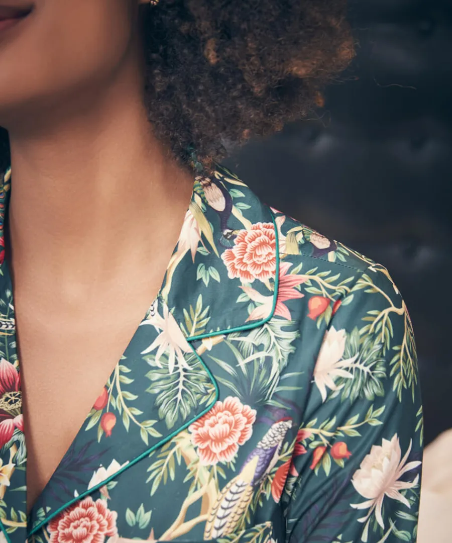 peacock_print_pyjama_top_6.webp Joe Browns Gifts<Peacock Print Pyjama Top