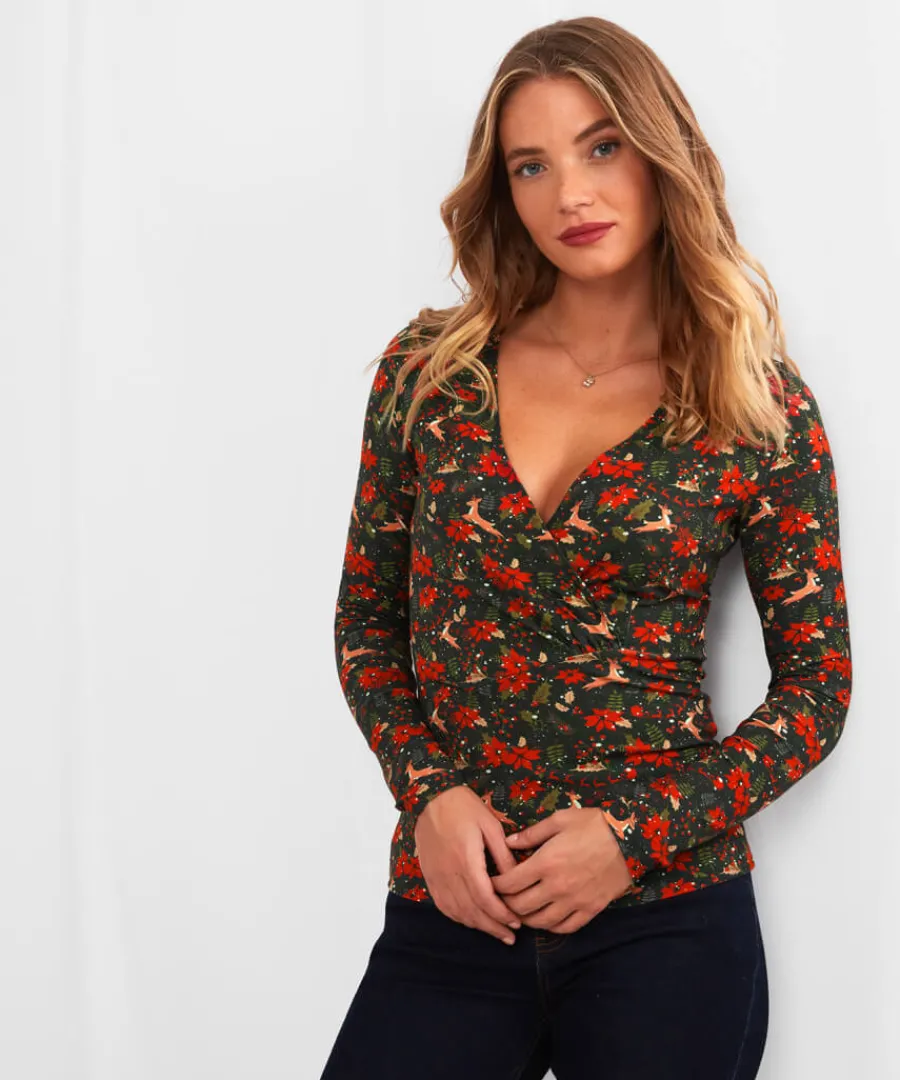 Joe Browns Tops& Tunics & Shirts<Radiant Reindeer Wrap Top