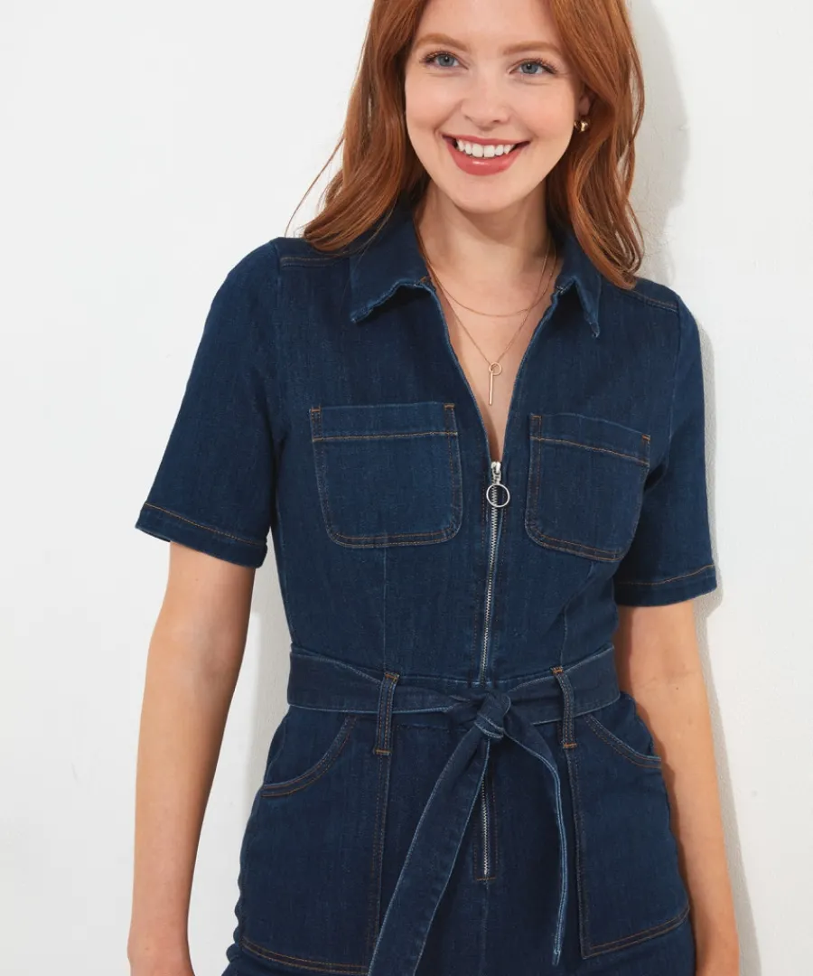 roxie_denim_jumpsuit_5.webp Joe Browns Jeans & Trousers<Roxie Denim Jumpsuit