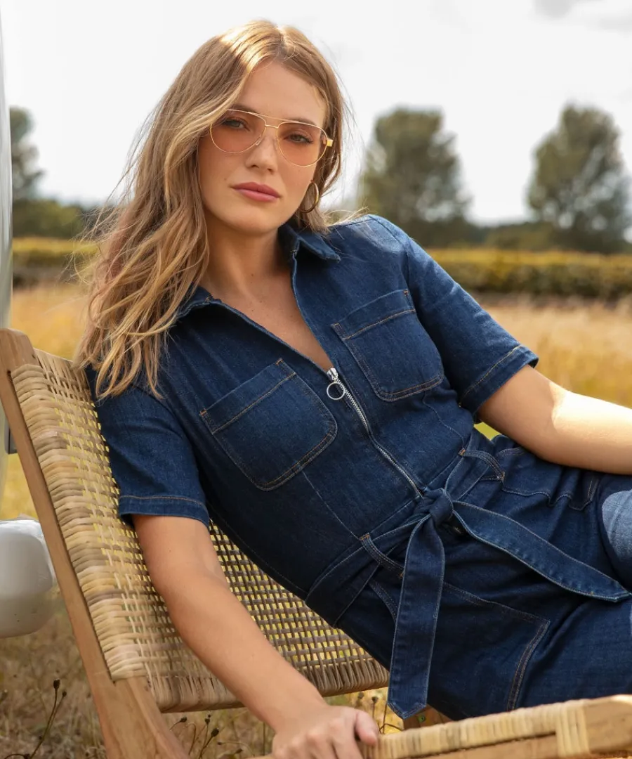 roxie_denim_jumpsuit_6.webp Joe Browns Jeans & Trousers<Roxie Denim Jumpsuit