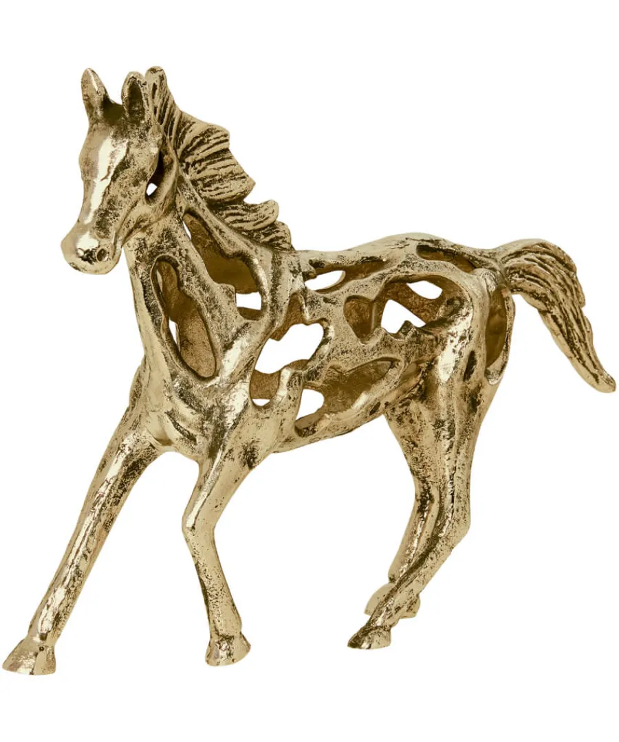set_of__cast_iron_antique_gold_horse_statues_2.webp Joe Browns Home Accessories<Set Of 2 Cast Iron Antique Gold Horse Statues