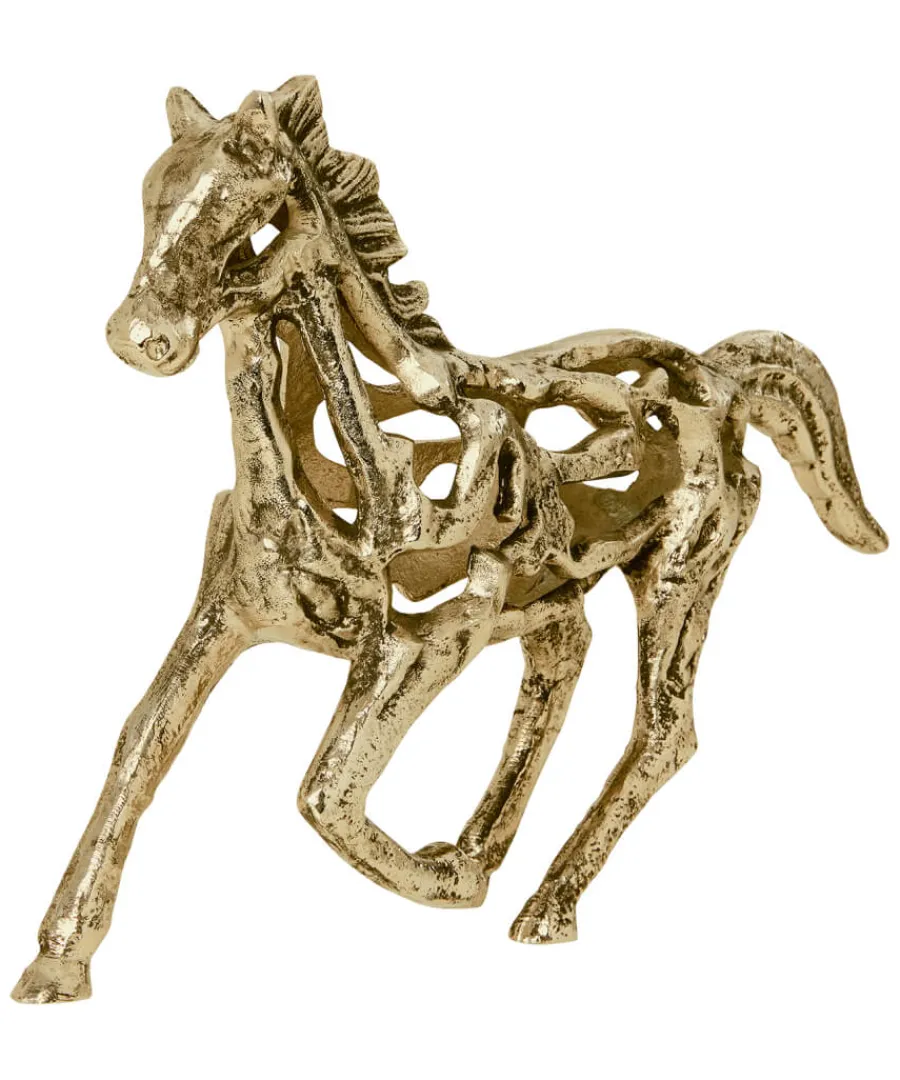 set_of__cast_iron_antique_gold_horse_statues_3.webp Joe Browns Home Accessories<Set Of 2 Cast Iron Antique Gold Horse Statues