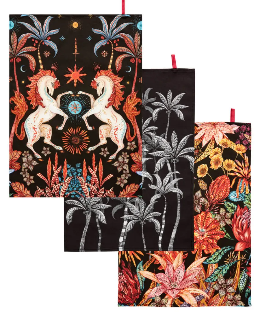 Joe Browns Tableware & Dining<Set Of 3 Endless Sunsets Print Teatowels