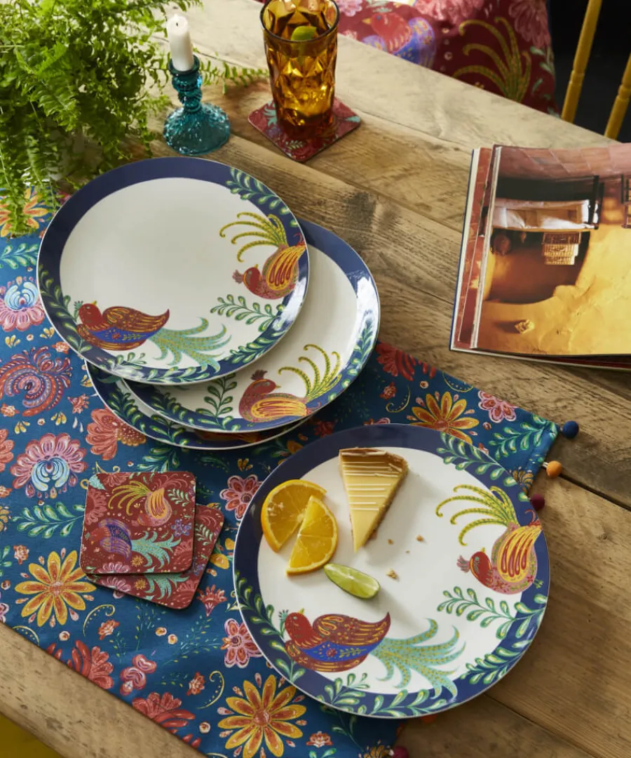 Joe Browns Tableware & Dining<Set Of 4 Folk Floral Dinner Plates