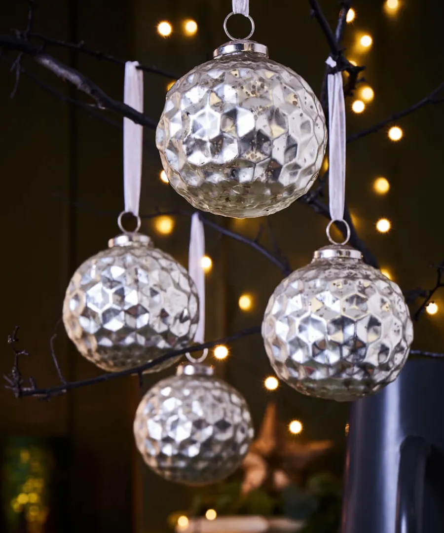 Joe Browns Gifts<Set Of 4 Honeycomb Christmas Baubles