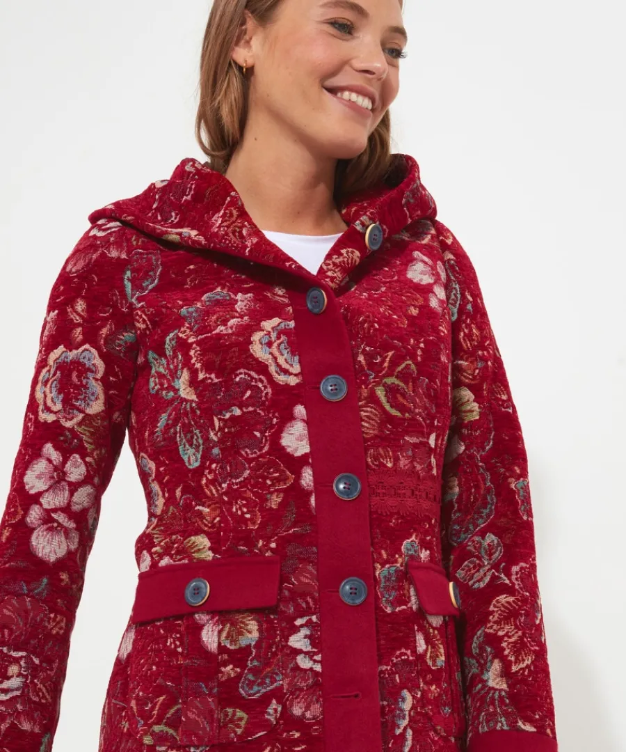 stunning_red_hooded_coat_4.webp Joe Browns Coats & Jackets<Stunning Red Hooded Coat