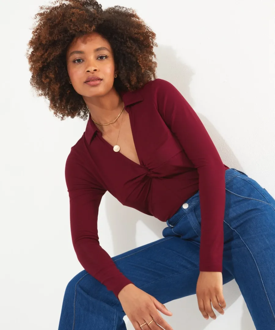 twist_front_jersey_top_2.webp Joe Browns Tops& Tunics & Shirts<Twist Front Jersey Top