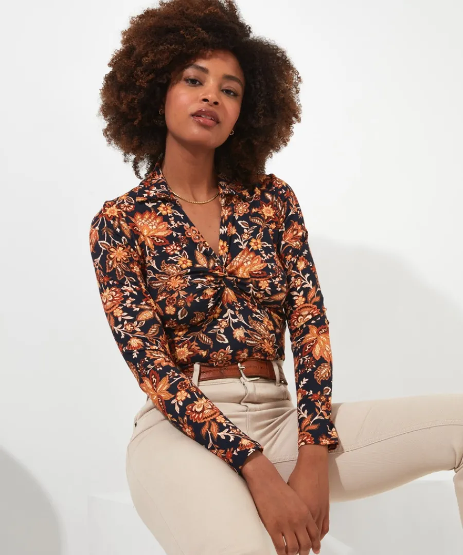 Joe Browns Tops& Tunics & Shirts<Twist Front Printed Jersey Top